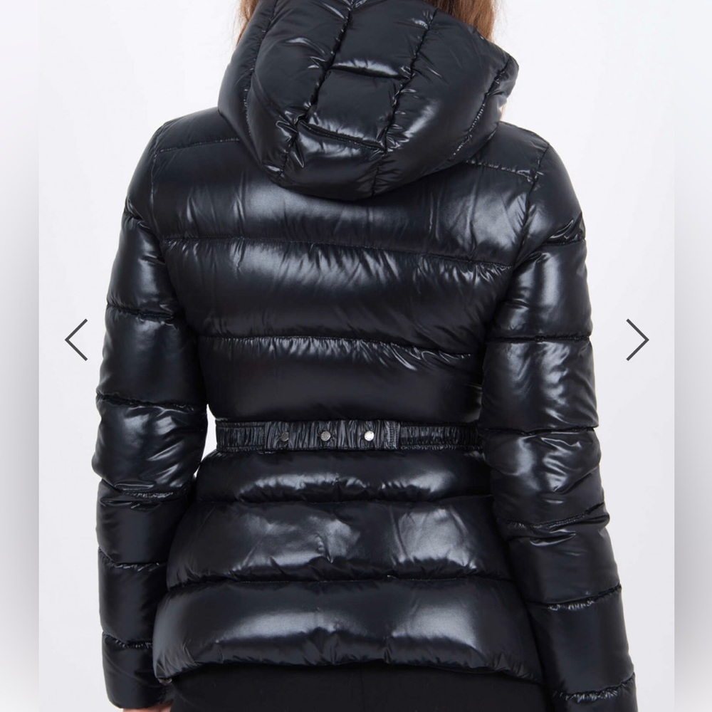 Moncler Rhin Hooded Quilted Down black Puffer Jacket- SIZE 5 - Picture 4 of 15